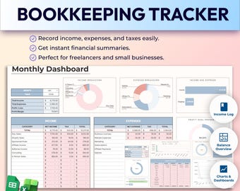 Small Business Bookkeeping Template: Excel Expense Tracker (Google Sheets & Excel)