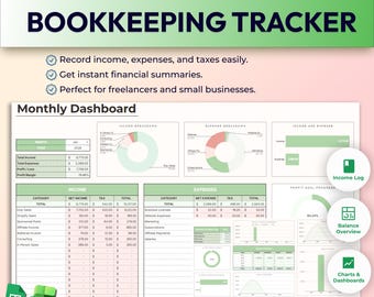 Small Business Bookkeeping Template: Excel Expense Tracker (Google Sheets & Excel)