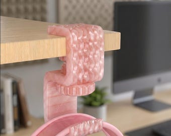 3D Druck Datei für Schreibtisch Kopfhörer Aufhänger | Verstellbarer Zangenhaken | STL & STEP-Dateien | Kompatibel mit Over-Ear-Headsets | Schreibtisch Organisation