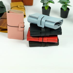 Funda para agenda recargable con portabolígrafos, organizador de piel para agenda, funda tríptico para agenda, regalo personalizado grabado