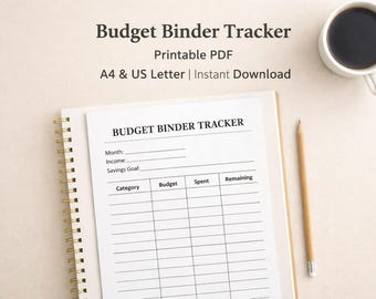 Budget Binder Printable, Budget Binder Page PDF, Monthly Budget Tracker, Budget Planner Printable, Instant Download