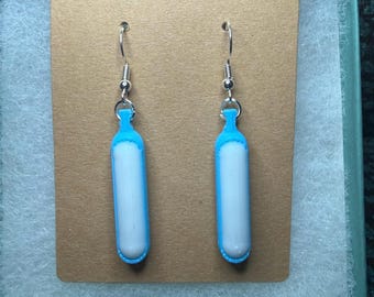 Cooter canoe earrings.