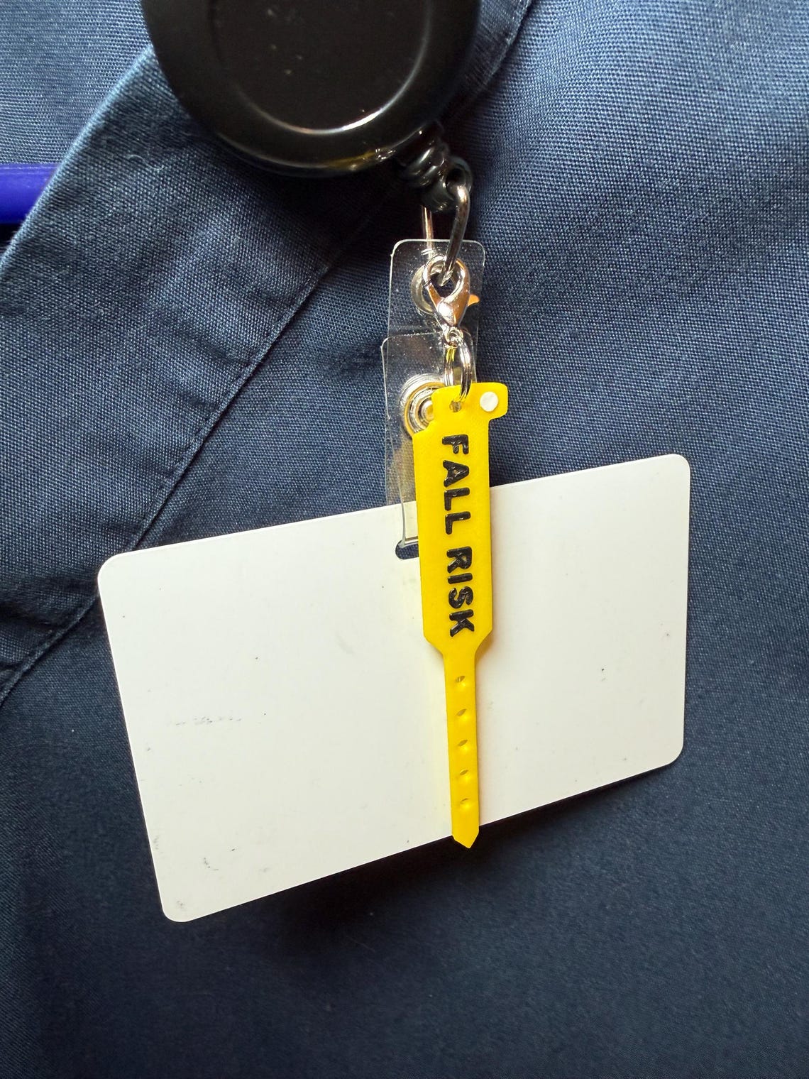 3D Printed FALL RISK Band Badge Buddy/charm - Etsy