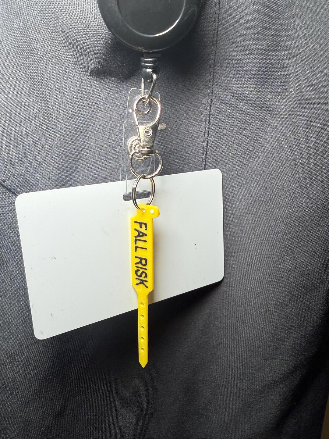 3D Printed FALL RISK Band Badge Buddy/charm - Etsy UK