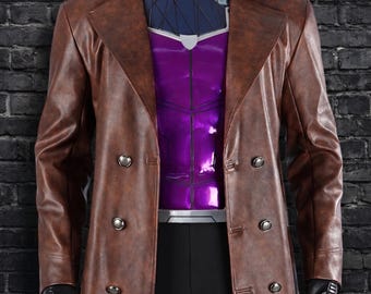 X Men Gambit Costume Remy LeBeau Cosplay Suit With Boots