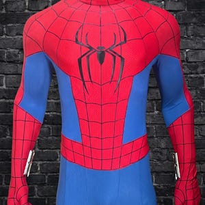 Helt ny dag spindeldräkt spindelhjälte cosplay-dräkt 3D-webbtexturversion