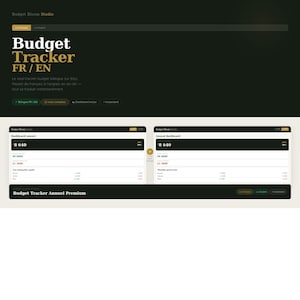 Budget Tracker Interactif Premium FR/EN | Budget Dashboard | Outil Finance Personnel | Téléchargement Instantané