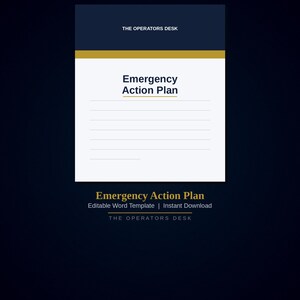 緊急時対応計画テンプレート | OSHA 1910.38 | 中小企業の安全対策 | 編集可能なWordテンプレート