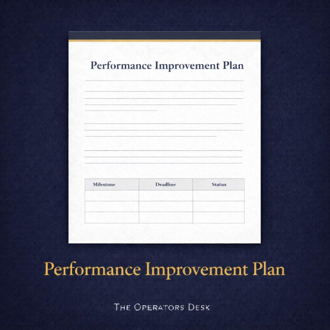 Performance Improvement Plan | PIP Template | Editable Word & PDF ...