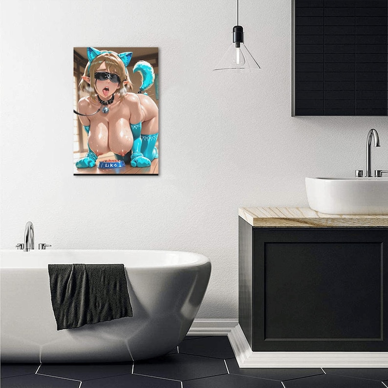 Framed Sexy Cat Girl Lewd Poster – Design #216 image 6