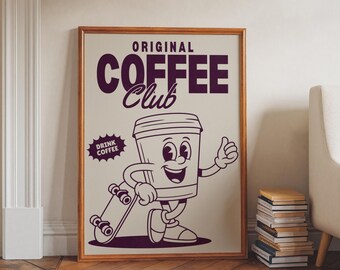オリジナルコーヒーIIポスター｜レトロなコーヒーポスター｜コーヒーショップの壁飾り｜ヴィンテージラウンジの装飾｜美的ポスター