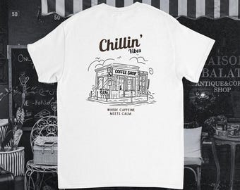 チルイン・バイブス - コーヒーショップ - チルイン・バイブス Tシャツ - コーヒーショップとナイトバーの中間のようなレトロなラウンジの雰囲気