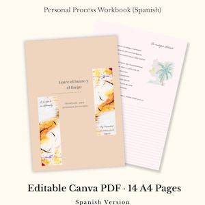 Personal Process Workbook -Spanish| Self Discovery Journal | Personal Development Workbook | Coaching and personal Tool | Editable Canva PDF