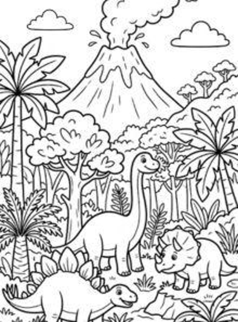 Dinosaur Coloring Pages for Kids | 20 Printable Prehistoric Activity ...