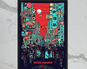 Arte de parede inspirada no filme Blade Runner (1982) - Pôster ou tela, decoração de parede exclusiva, decoração para casa.