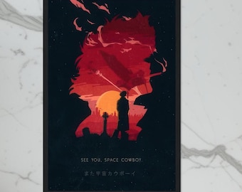 Cowboy Bebop 1998 | Arte de parede de anime vintage