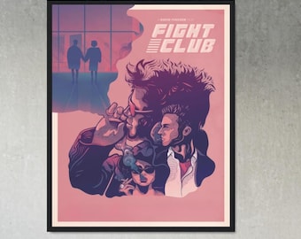 Väggkonst inspirerad av filmen Fight Club - POSTER eller CANVAS Filmtryck