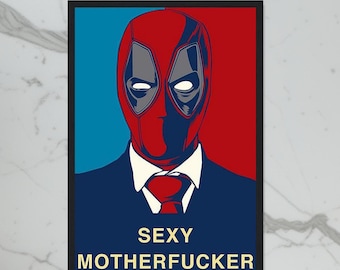 Arte de pared inspirado en Deadpool - Póster o lienzo, decoración de pared única, decoración para el hogar, decoración geek