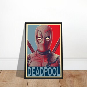 Deadpool-inspirerad väggkonst - POSTER eller CANVAS Väggkonst, Unik väggdekor, Heminredning, Nörddekor bild 5