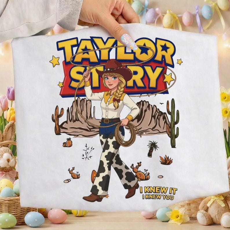 Taylor Story PNG, Toy Story TS I Knew It I Knew You PNG Design, Western Cowgirl Digital Download For Shirt, Mug, Tote Bag and Glass Can image 1