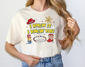 Toy Story 5 PNG, ich wusste es, ich kannte dich Western Cowgirl Stiefel Freundschaft Armband Design Grafik für Shirt, Becher, Tragetasche und Glasdose