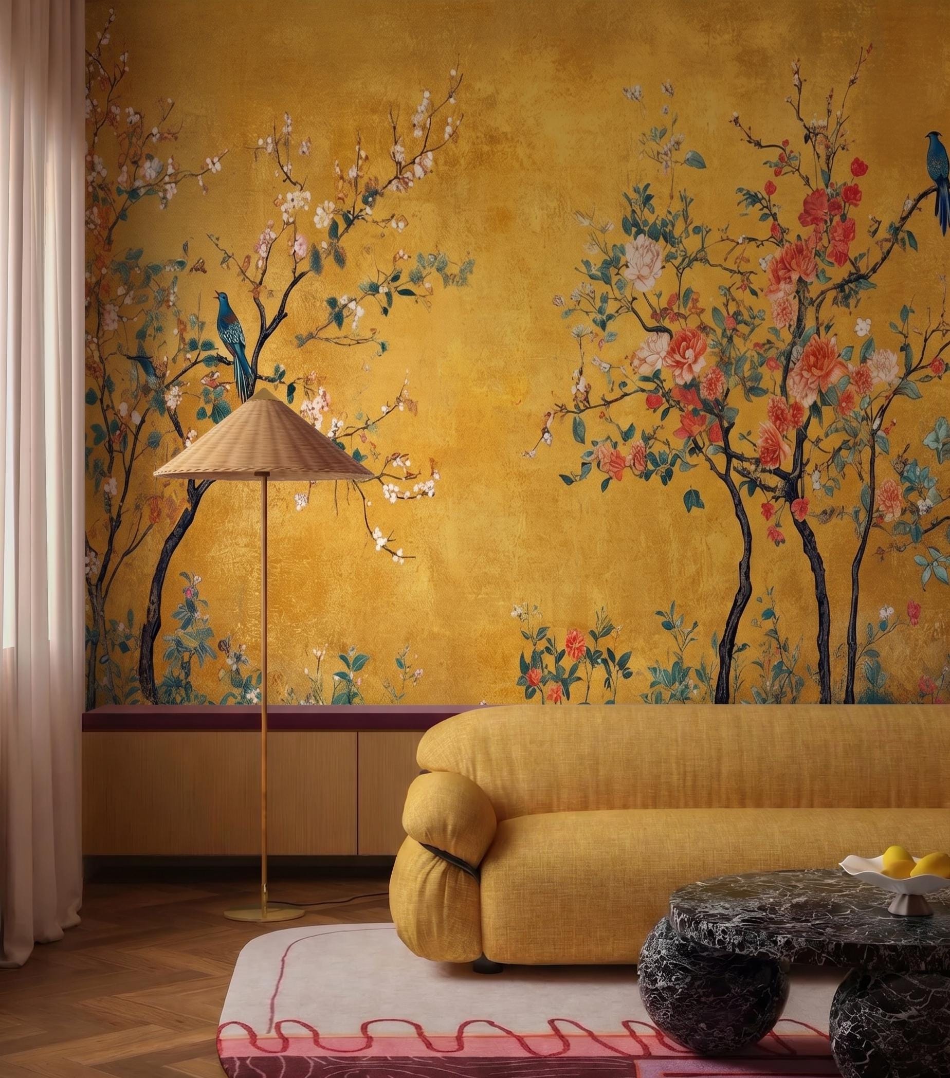 Chinoiserie panel gold - Etsy 日本