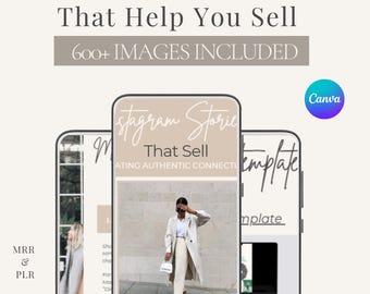 Plantillas para historias de Instagram / Editables en Canva / Más de 600 imágenes (Descarga digital)