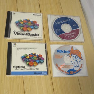 Microsoft Visual Basic Professional 1.0, 4.0, with Vb Extras CD & Vb5.0 dev CD image 1