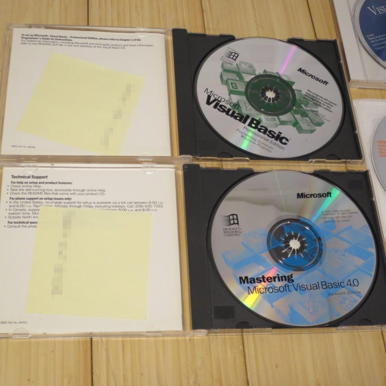 Microsoft Visual Basic Professional 1.0, 4.0, with Vb Extras CD & Vb5.0 dev CD image 2
