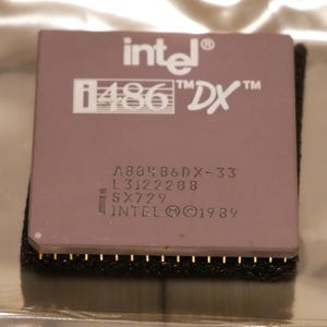 Vintage Intel 486 DX 33 MHz A80486DX-33 SX729 CPU Tested & Working