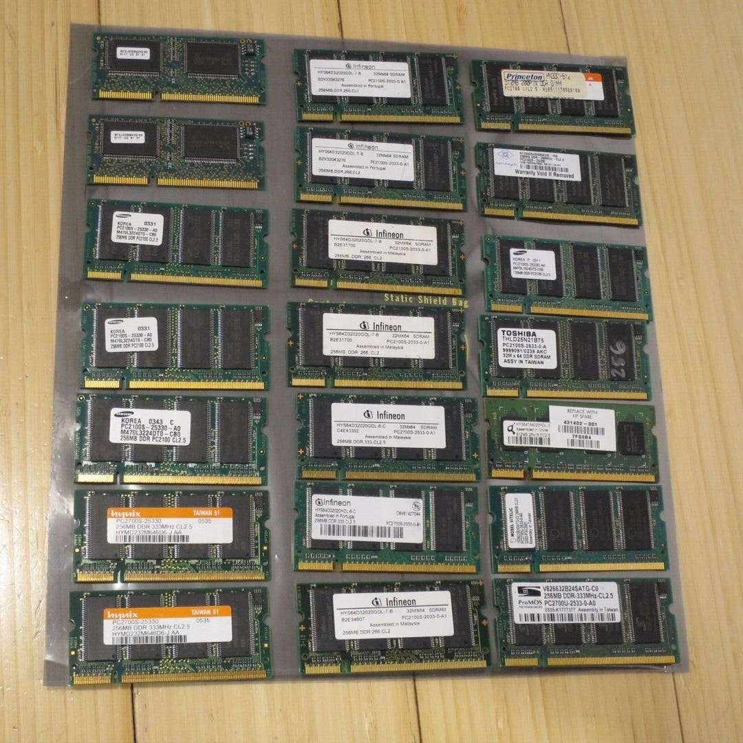 Lot of 21 Assorted Brands & Sizes SODIMM Laptop Ram Memory - Untested ...