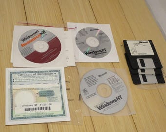 Microsoft Windows NT Workstation 4.0 SP3 CD-ROM, 3.5 disks, Manual & coa 06