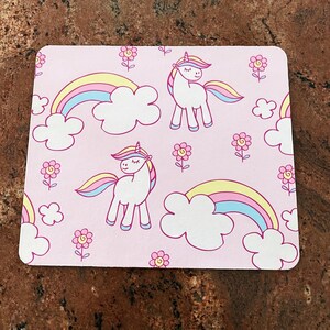 Unicorn and Rainbows Mousepad