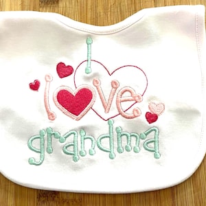 I Love Grandma Bib