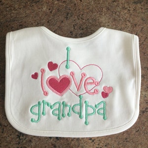 I Love Grandpa Bib