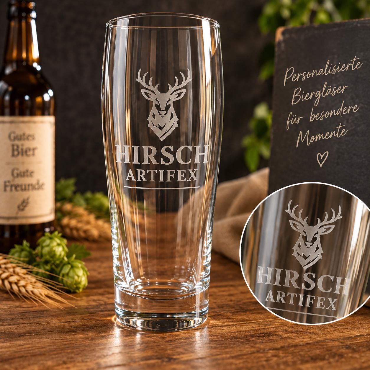 Large beer glass