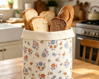 Reusable Beeswax Bread Loaf Bag 17 x 13 in - Linen Beeswax Lined Sourdough Storage, Bread Keeper, Reusable Bread Bags for Homemade Bread