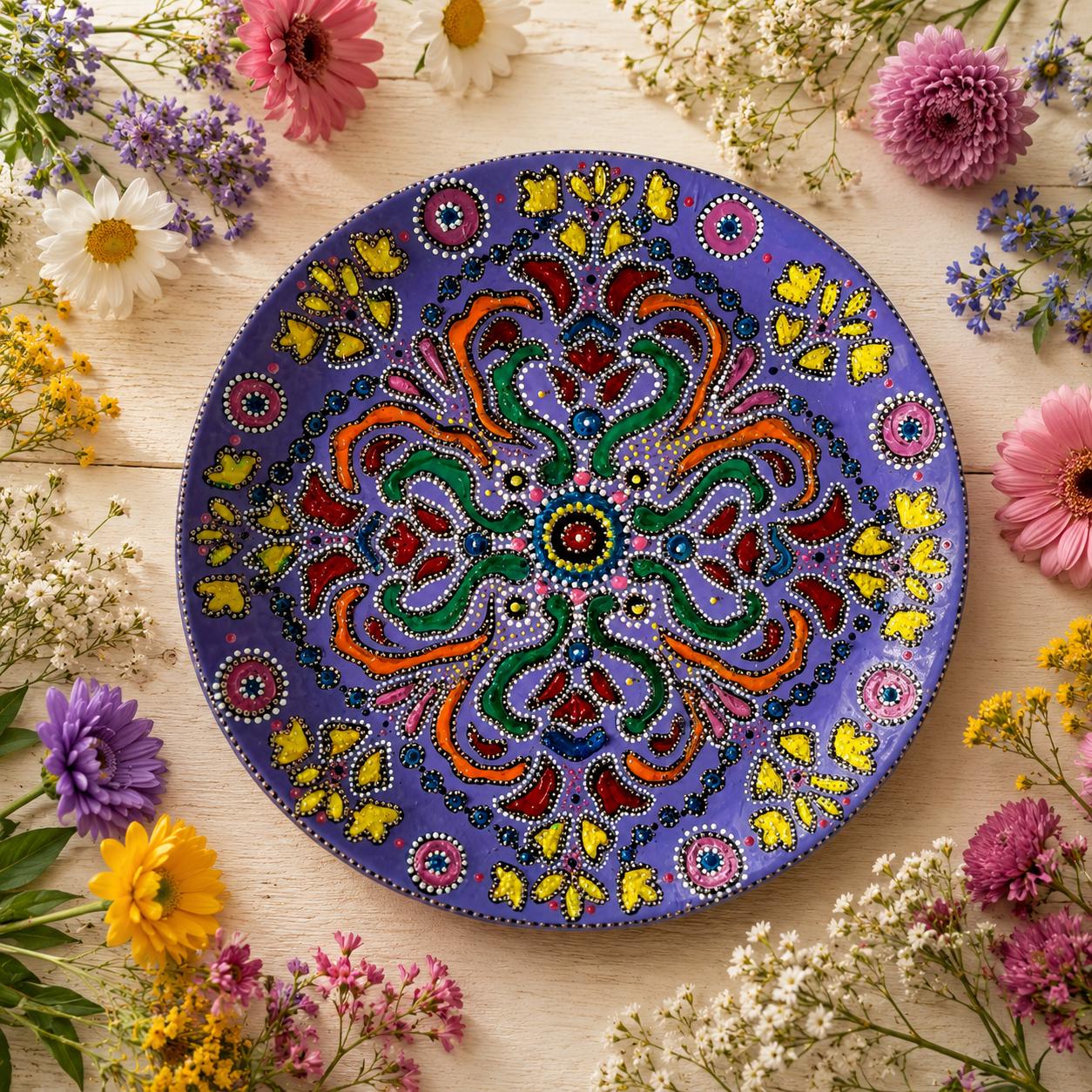 Decorative floral wall display plates - Etsy 日本