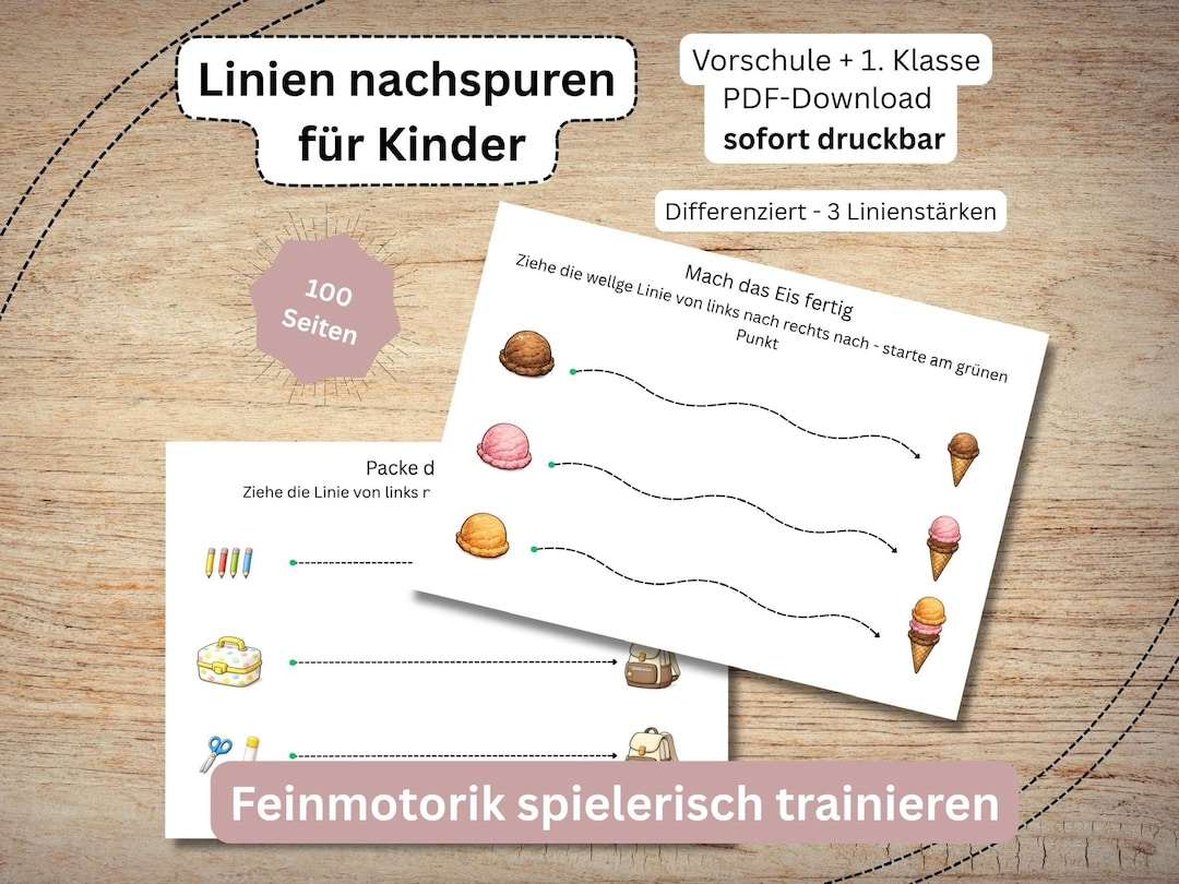 Nachspuren Kinder Vorschule Und Grundschule, PDF Zum Ausdrucken