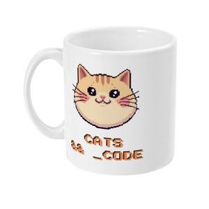 Pixelkonstmugg med katter och kod — Rolig present till mjukvaruutvecklare, programmerare, kodare som älskar katter