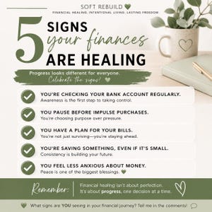 5 Signs that your Finances are Healing