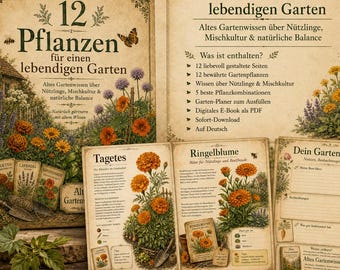 12 Plants for a Vibrant Garden | PDF E-Book about Beneficial Insects, Companion Planting & Traditional Gardening Knowledge