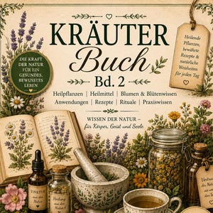 Herbal Book Volume 2 – Medicinal Plants, Flowers, Recipes and Home Remedies | Naturopathy & Medicinal Herbs PDF for Making Your Own Remedies