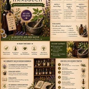 Tinktursamling PDF | 36 recept på örttinkturer och medicinalväxter | Naturmedicin | Örtbok | Instruktioner för gör-det-själv-huskurer bild 2