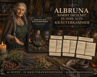 Albrunas gamla häxapotek | 25 traditionella örtmediciner | Digital e-bok för höst och vinter