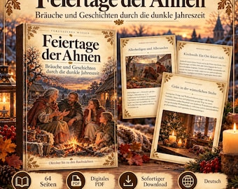Libro electrónico sobre los Doce Días de Navidad y Samhain: Fiestas ancestrales | Costumbres antiguas, sabiduría invernal y tradiciones | PDF de 64 páginas