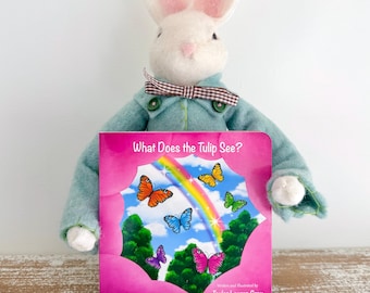 ¿Qué ve el tulipán? / Libro para bebés sobre tulipanes, Libro para niños pequeños sobre la primavera, Libro para bebés sobre la naturaleza, Libro para niños sobre el jardín, Libro de cartón sobre flores