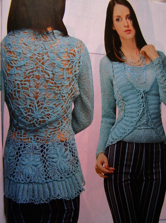 Lace Trench Coat in Crochet pattern magazine Duplet 188 Self Study tutorial