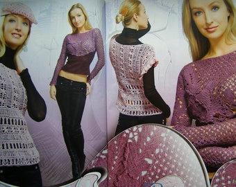 Lace Overcoat, Jacket in Crochet pattern magazine Duplet 131 Self Study tutorial