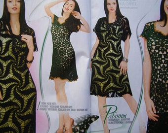 Irish Lace Collar in Crochet pattern magazine Duplet 187 - Self Study tutorial